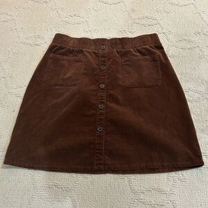 Torrid Chocolate Brown Corduroy Mini Skirt